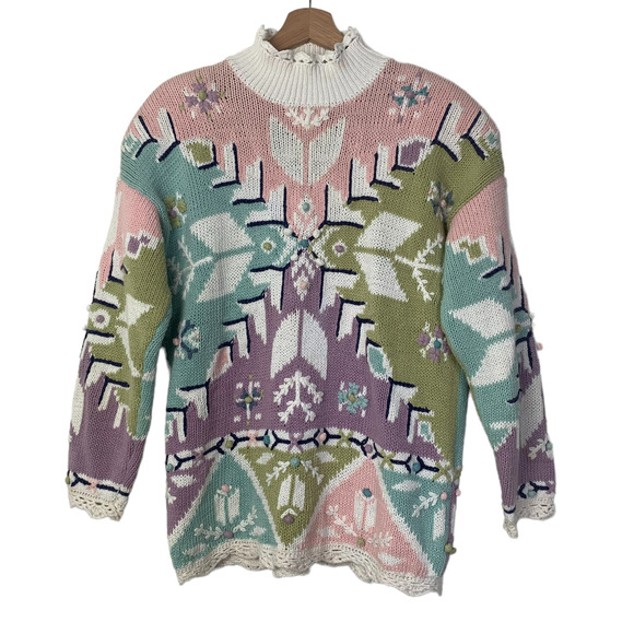 Sweaters - Vintage Cottagecore Granny Ugly Sweater